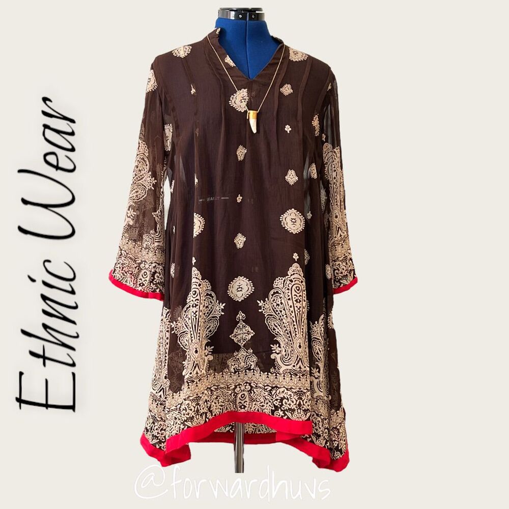 ☑️ Limelight Kurta Kameez Sheer Top Size Medium